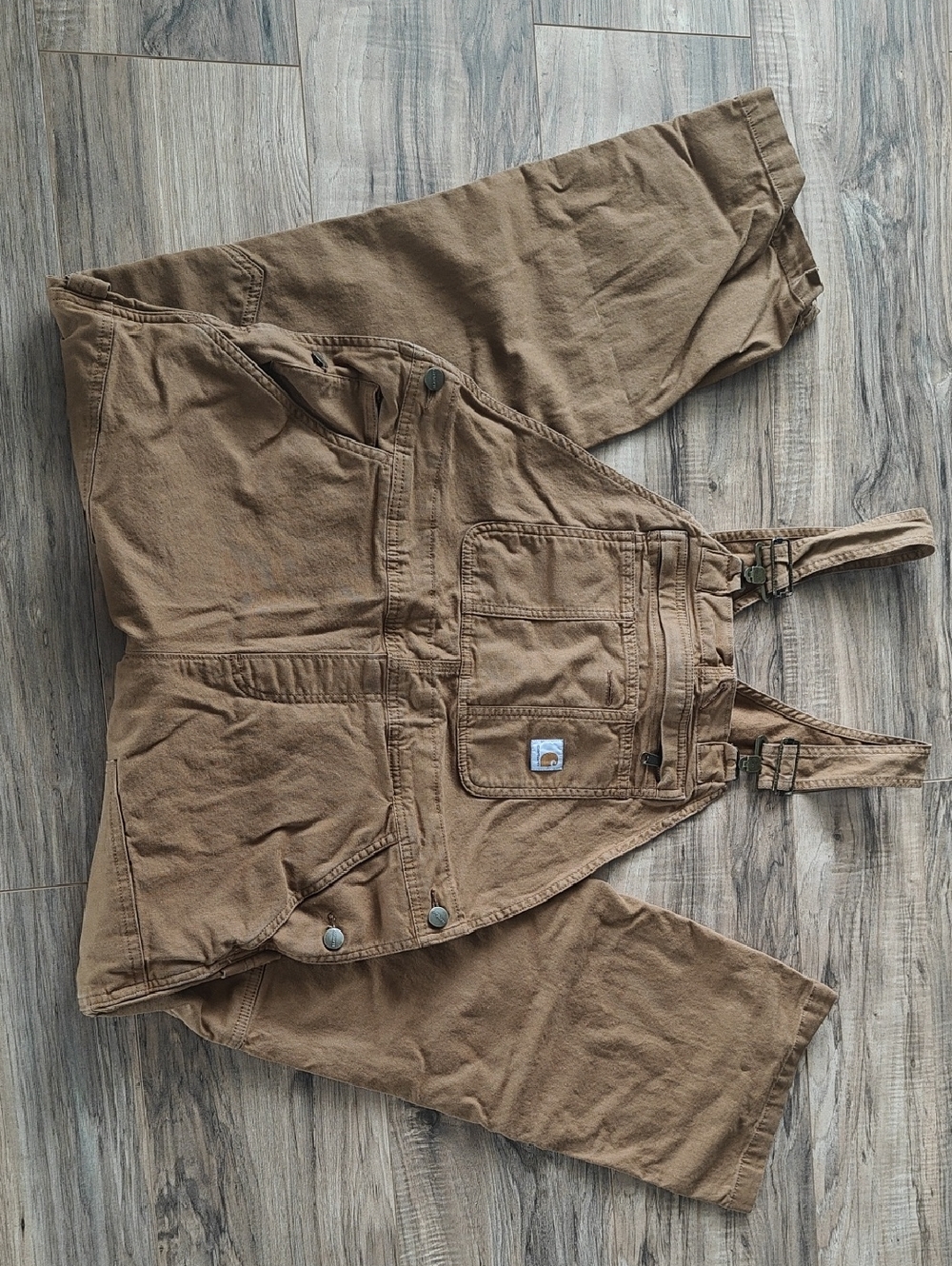 EUC Carhartt Women's Rugged Flex Loose Fit Canvas Bib Overalls - Picture 3 of 12